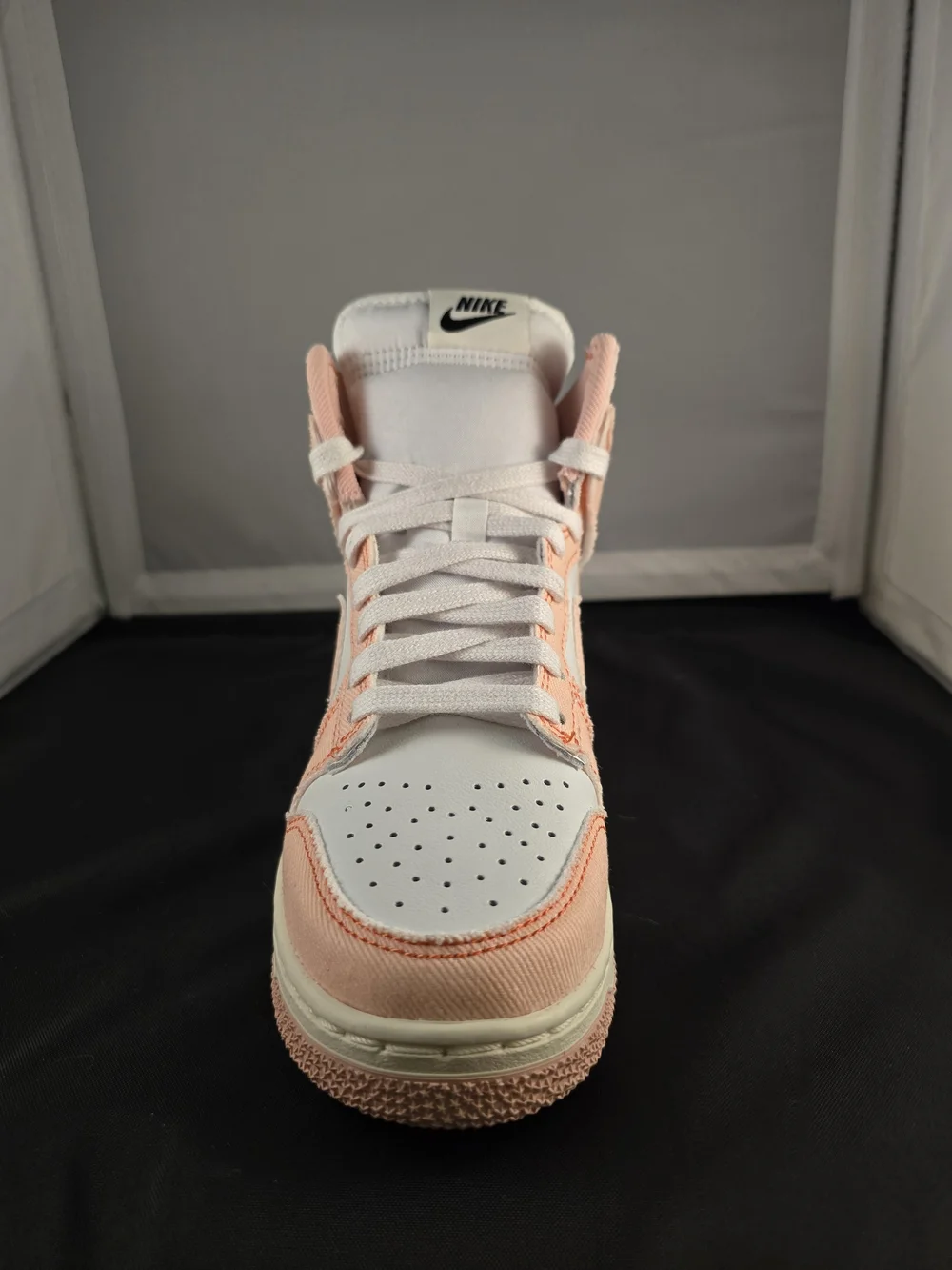 Nike Women’s High-Top Sneakers - White & Peach